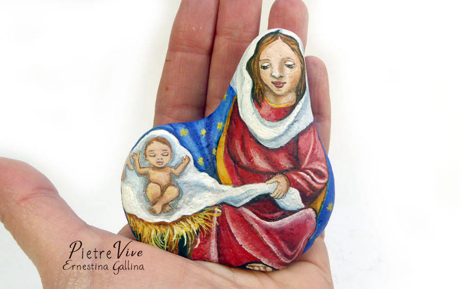 Madonna dipinta su sasso