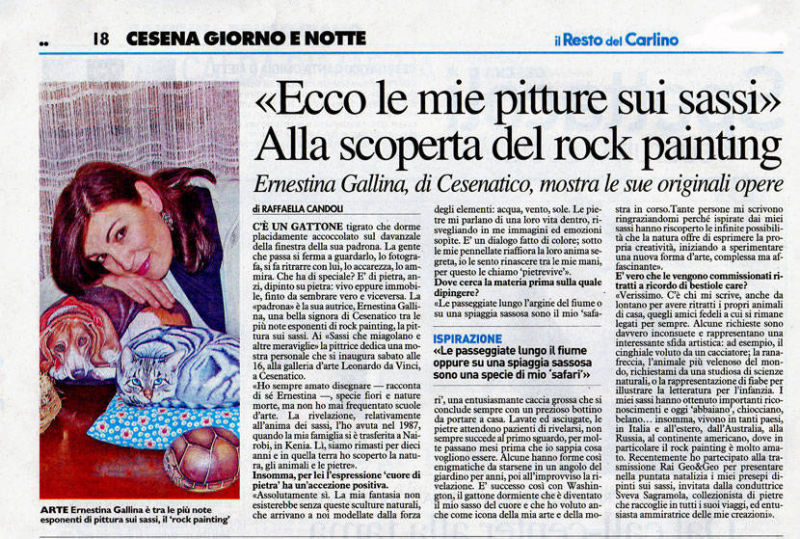 articolo su pittura sassi animali Pietrevive