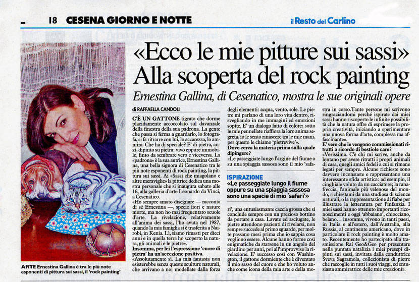 articolo su pittura sassi animali Pietrevive