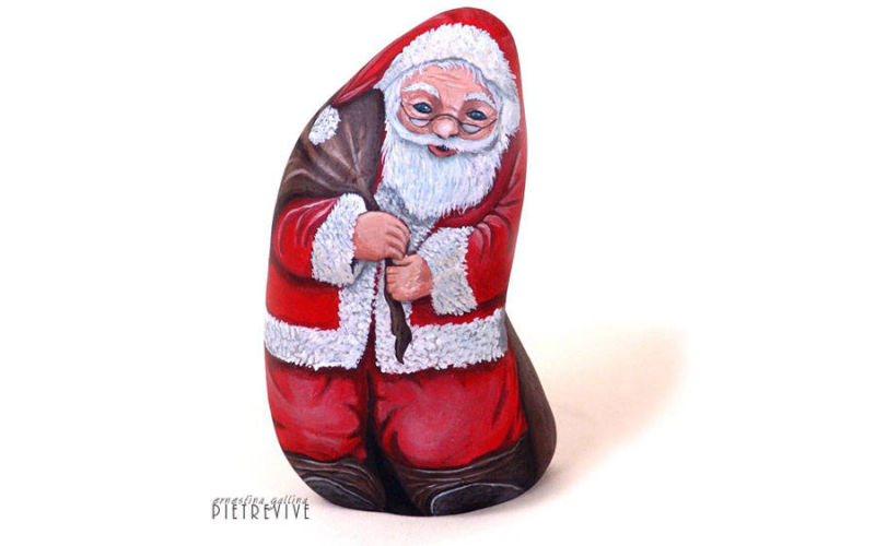 Babbo Natale  sassi dipinti