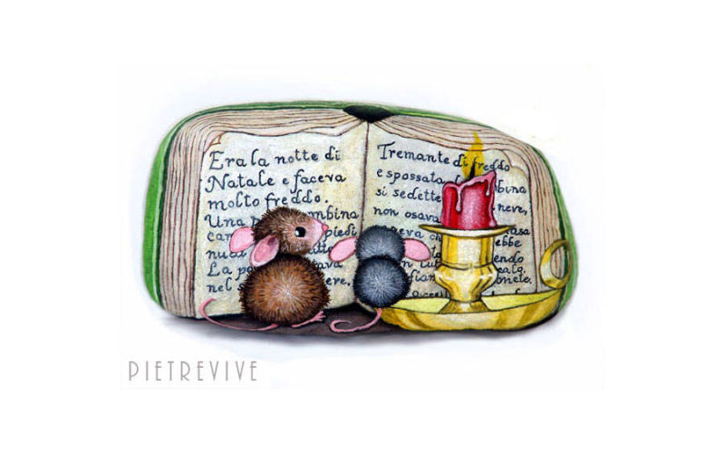 libro favola sasso dipinto natale 