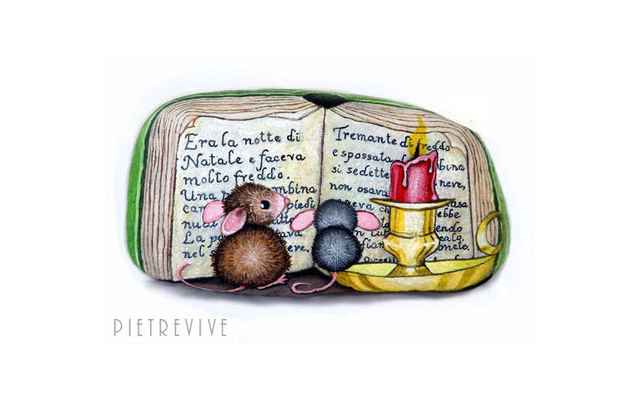 libro favola sasso dipinto natale 