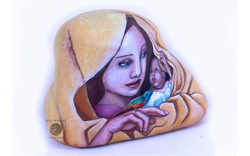Madonna sasso dipinto